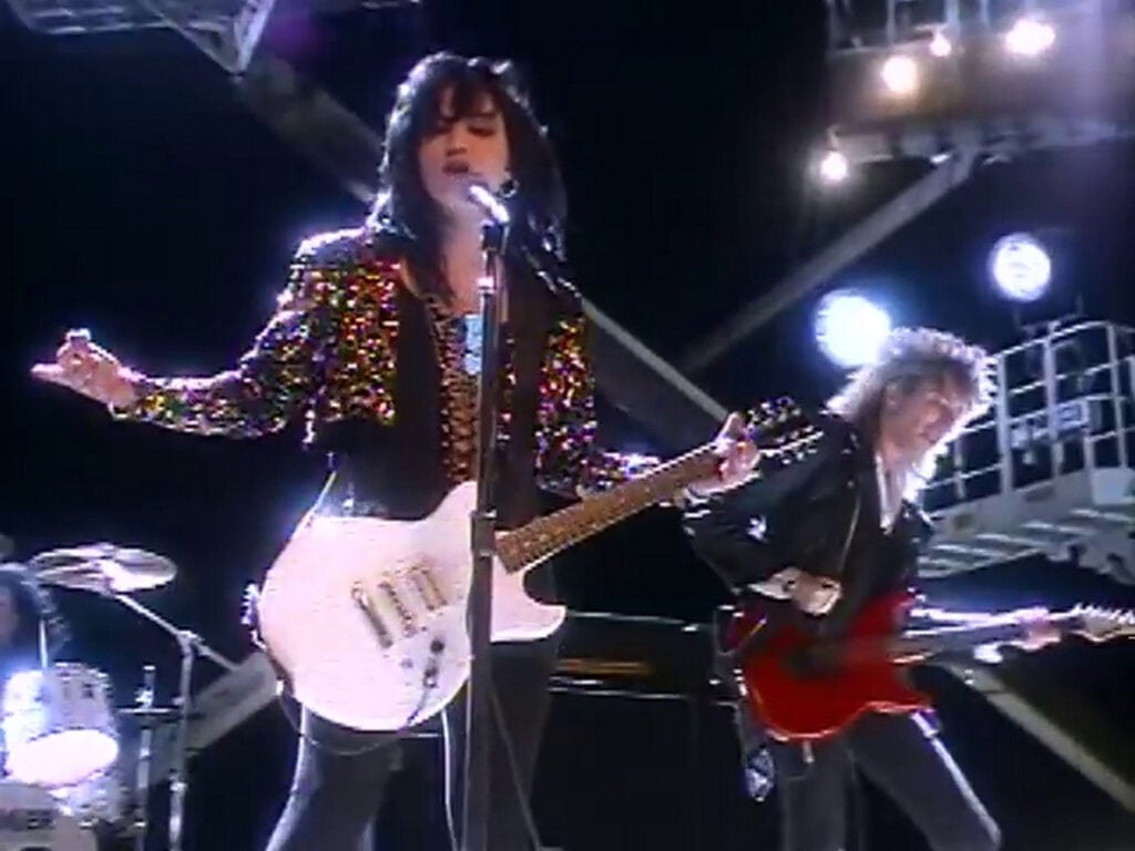 Joan Jett | Stage-Worn & "Dirty Deeds" Music Video-Worn, Photo-Matched Sequined Jacket (1989-1990)