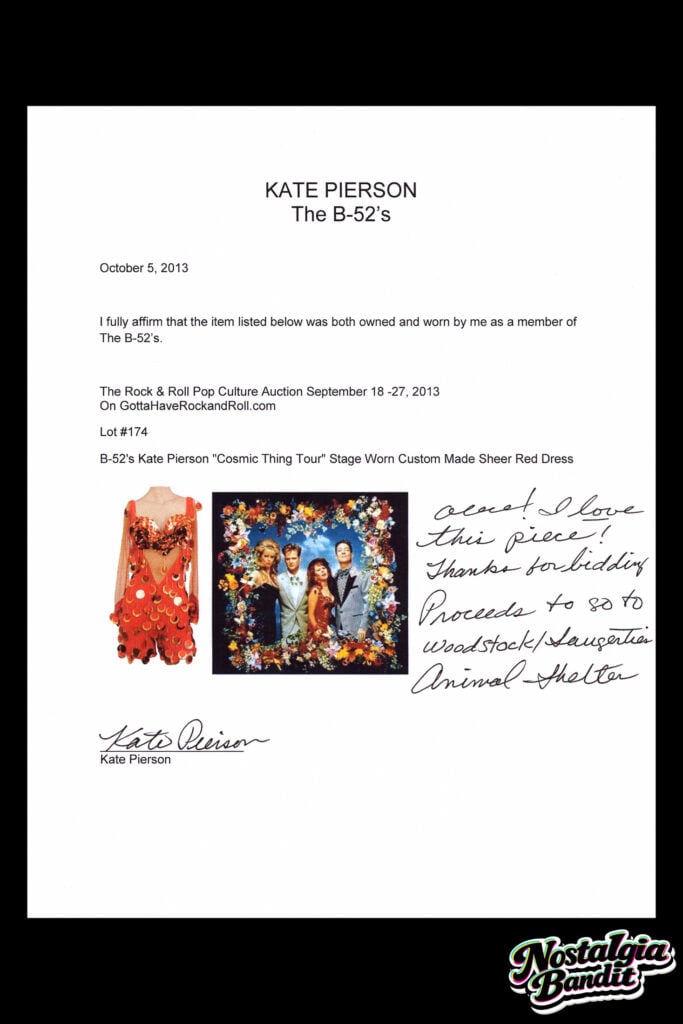 The B-52's | Kate Pierson Stage-Worn & Screen-Matched Custom Sequin Romper (1989-1992)