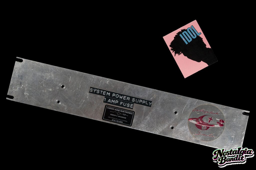 Billy Idol | Steve Stevens Custom Audio Electronics Rack Faceplate, Whiplash Smile Tour (1986-1987)