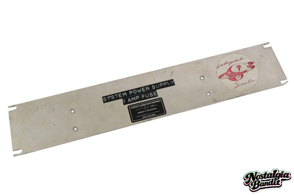 Billy Idol | Steve Stevens Custom Audio Electronics Rack Faceplate, Whiplash Smile Tour (1986-1987)