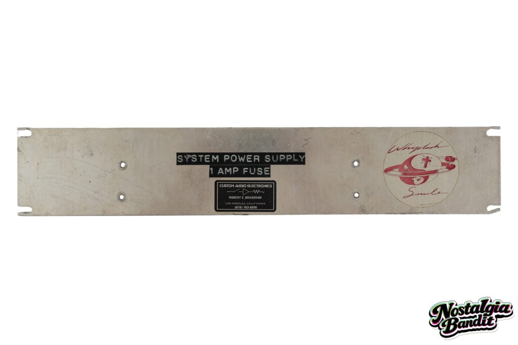 Billy Idol | Steve Stevens Custom Audio Electronics Rack Faceplate, Whiplash Smile Tour (1986-1987)