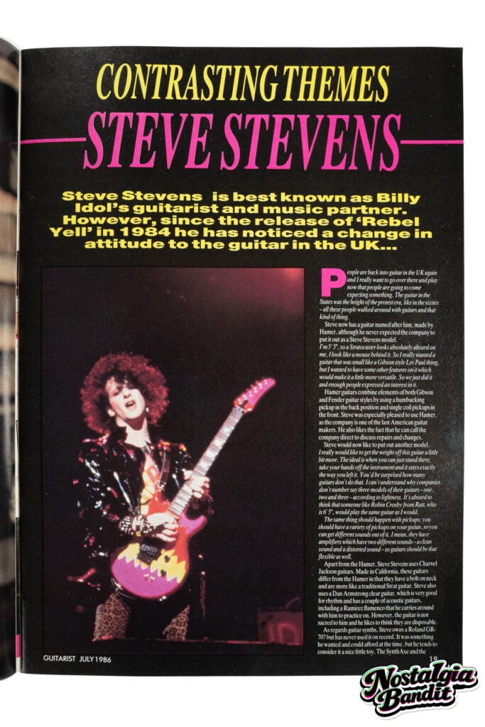 Billy Idol | Steve Stevens Custom Audio Electronics Rack Faceplate, Whiplash Smile Tour (1986-1987)