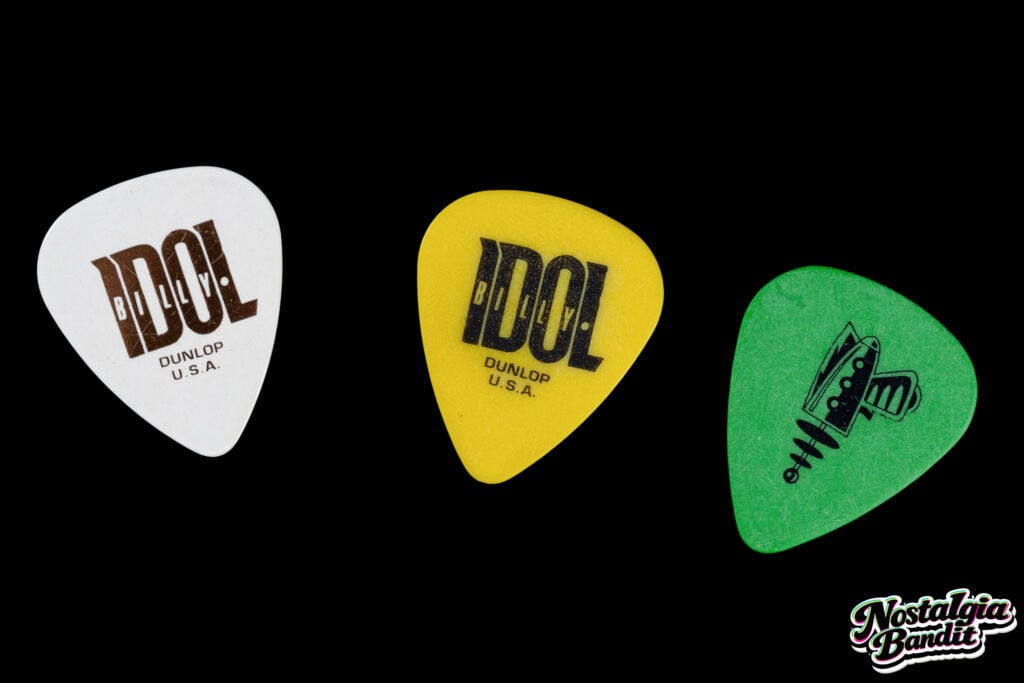 Billy Idol & Steve Stevens | Stage-Used Picks, Signed Pickguard, Plate & Set List (2010-2012)