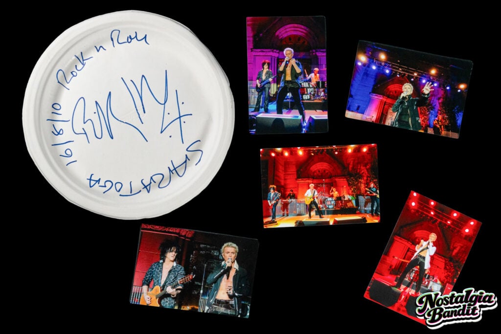 Billy Idol & Steve Stevens | Stage-Used Picks, Signed Pickguard, Plate & Set List (2010-2012)