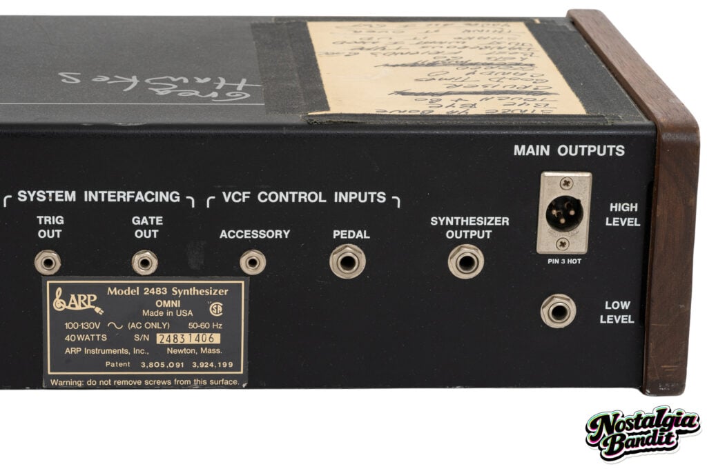 The Cars | Greg Hawkes Stage-Played & Studio-Used ARP Omni MK-1 Synthesizer (1978-1982)
