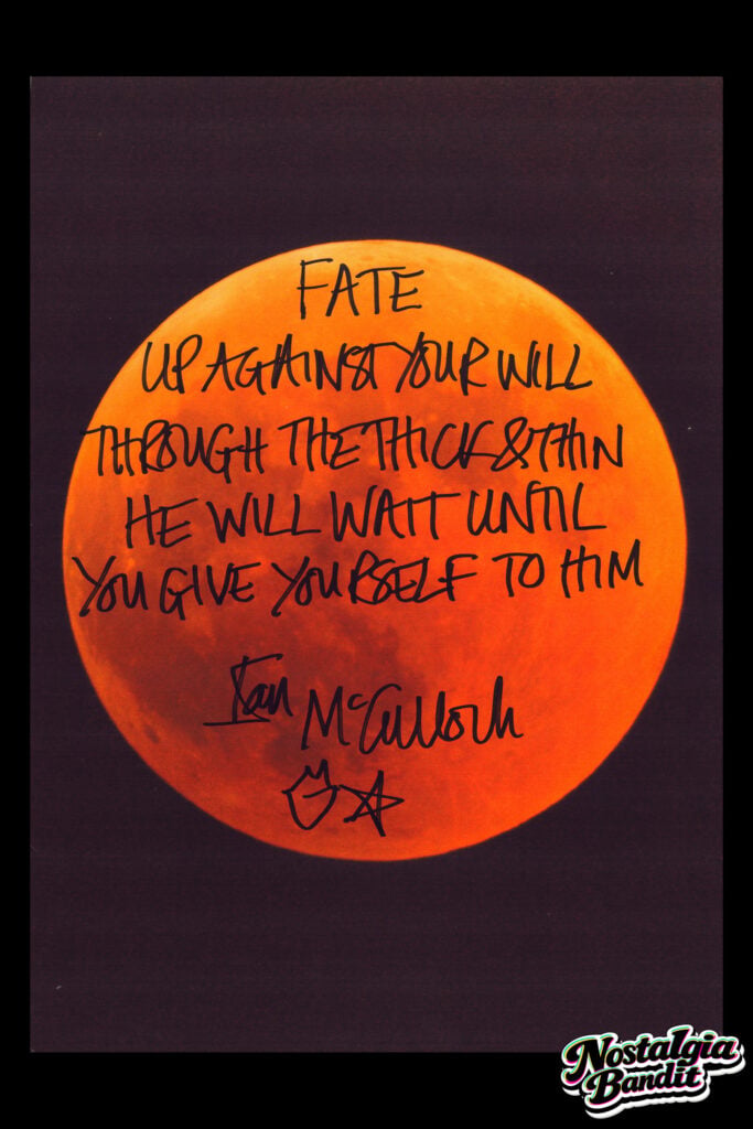 Echo & the Bunnymen | Ian McCulloch Handwritten “The Killing Moon” Lyrics