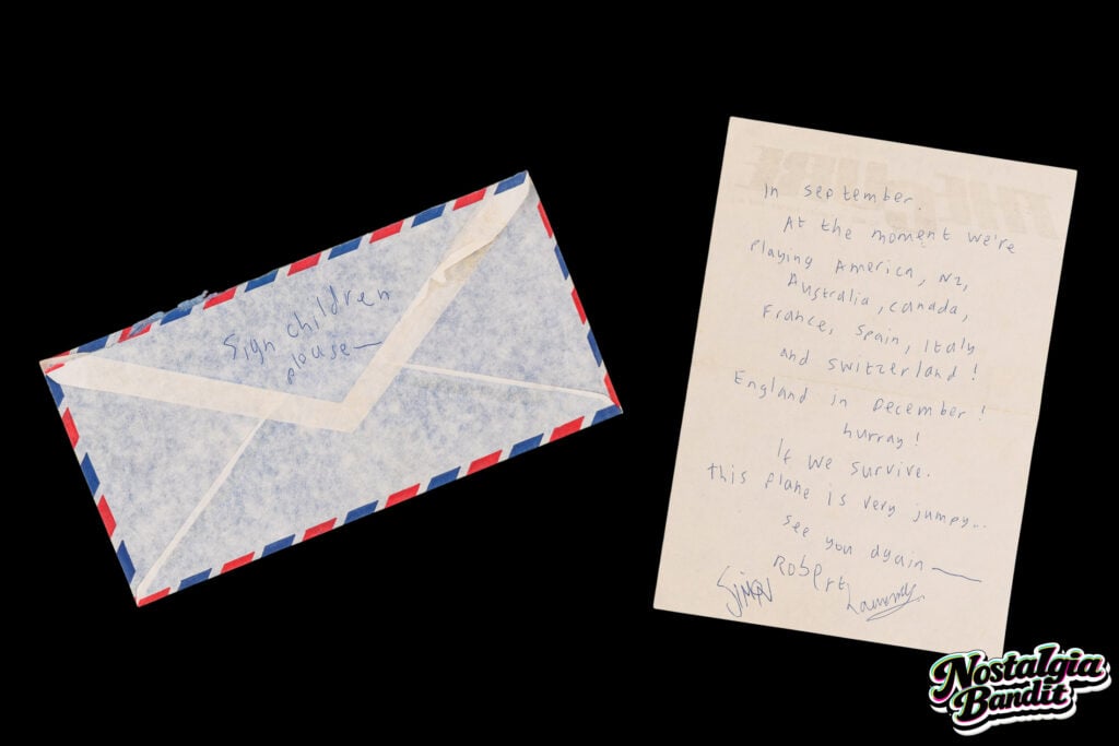 The Cure | Robert Smith Handwritten Fan Letter + 1981 Faith Tour Program, Signed Three Members