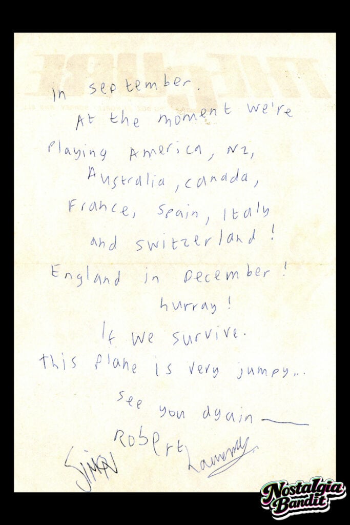 The Cure | Robert Smith Handwritten Fan Letter + 1981 Faith Tour Program, Signed Three Members