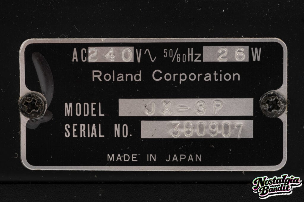 The Cure | Porl Thompson Stage-Played & Studio-Used Roland JX-3P Synthesizer Keyboard (1983-1987)