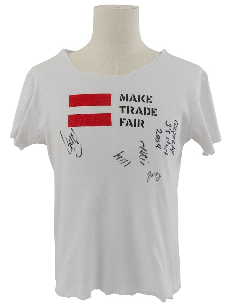 Chris Martin | Coldplay Stage-Worn & Band-Signed "Make Trade Fair" Shirt (2002–2003