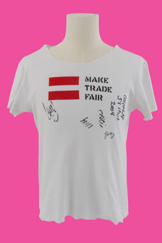 Coldplay — Chris Martin Stage-Worn "Make Trade Fair" Shirt