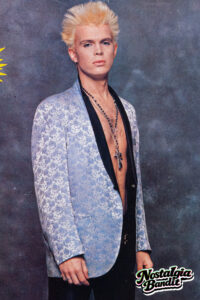 Billy Idol First Nighter Powder Blue Dinner Jacket - Bop Magazine, December 1984