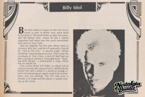 Billy Idol First Nighter Powder Blue Dinner Jacket - Rock Video Presents Rock Post-Cards